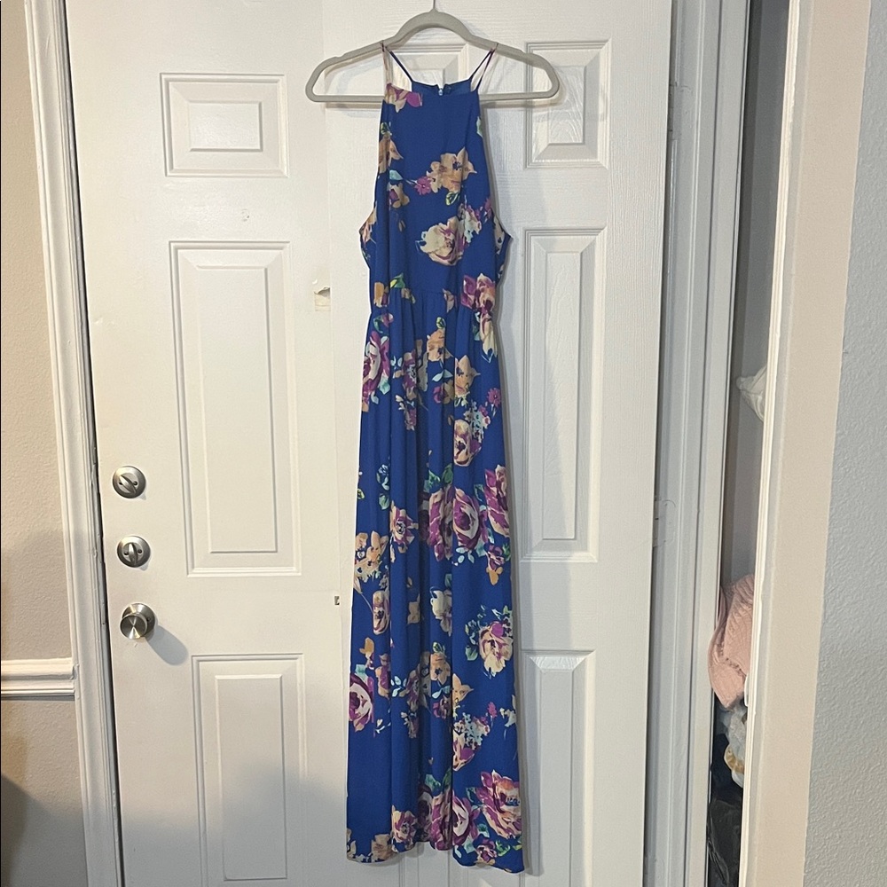 Everly Blue Floral Maxi Dress